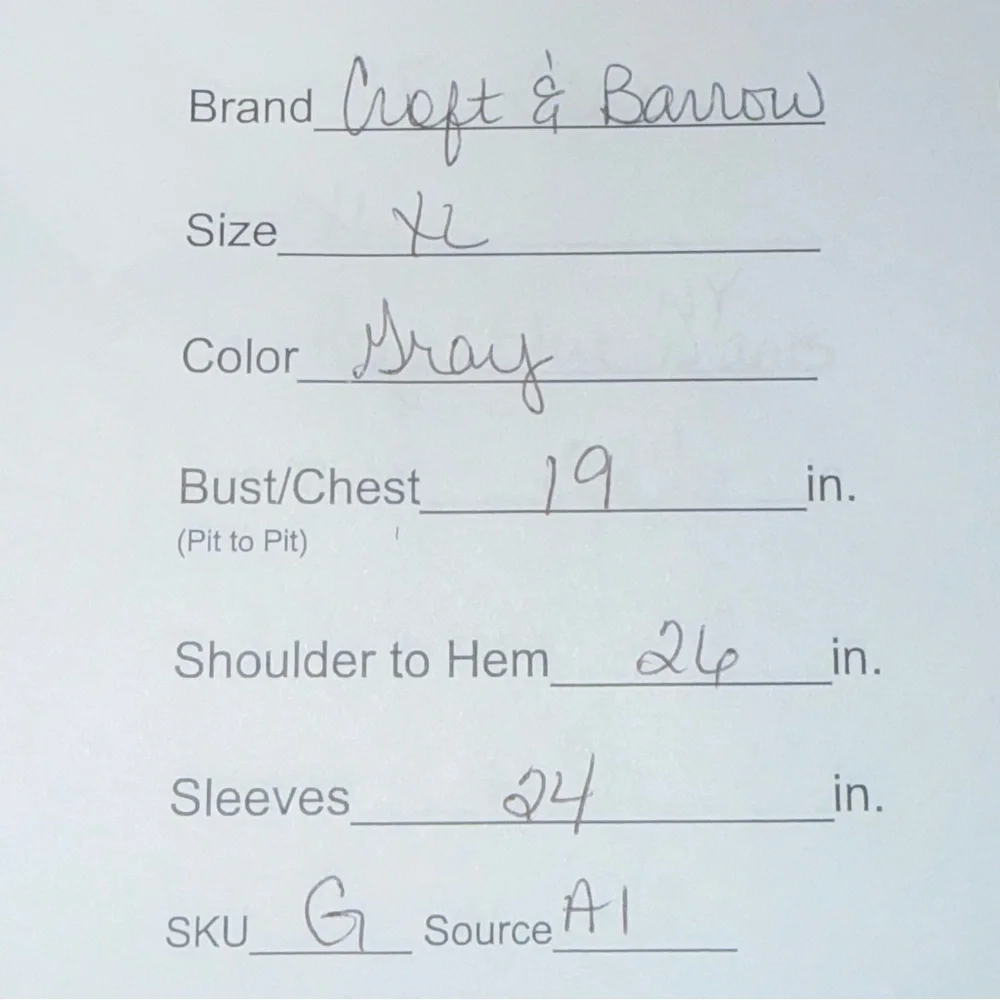 Croft & Barrow Gray Cable Knit Sweater XL Cozy Classic Fall Winter - Picture 8 of 8